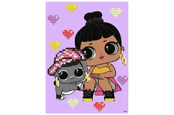 Набір з алмазною мозаїкою (вибірковою) AML1204 "L.O.L. Surprise! Honey Bun With Bunny Hun" 15x20см купити