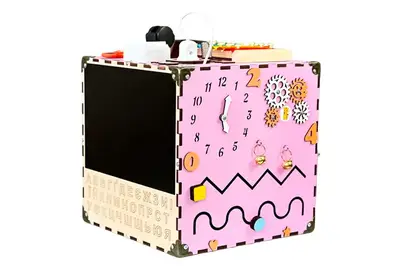 Бізікуб з роботом Рожевий 30х30 см купити