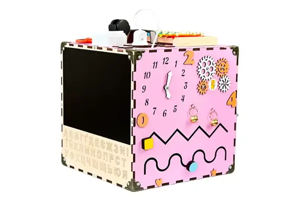 Бізікуб з роботом Рожевий 30х30 см купити недорого в Україні, фото 5