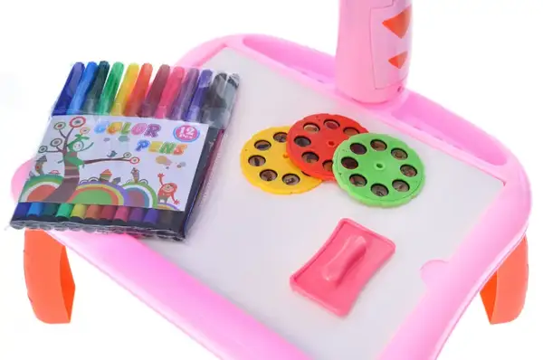 Дитячий стіл для малювання "Жираф" з проектором та мозаїкою в коробці 2200-2 р.28*11,5*23,5см купити недорого в Україні, фото 3