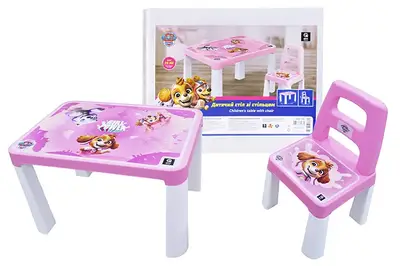 Стіл дитячий зі стільцем QB001-502 "Щенячий патруль. Команда дівчат" qbee купити