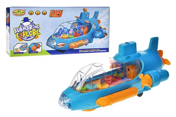 Підводний човен на батарейках, озвучений, зі світлом, в коробці 286-39 р.26*7*12см купити