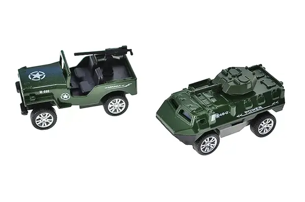 Набір машин металевих інерційних військових, в коробці 4шт MB179 р.27,3*4,9*11,4см купити недорого в Україні, фото 5