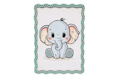 Картина по номерах Puz-22949 "Слоник" дерев'яна, формат А4 PuzzleOk купити