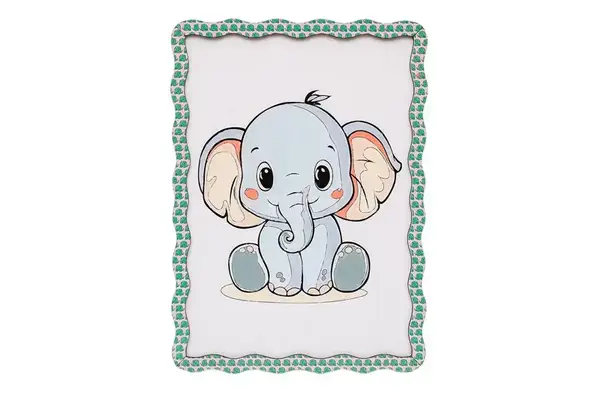 Картина по номерах Puz-22949 "Слоник" дерев'яна, формат А4 PuzzleOk купити