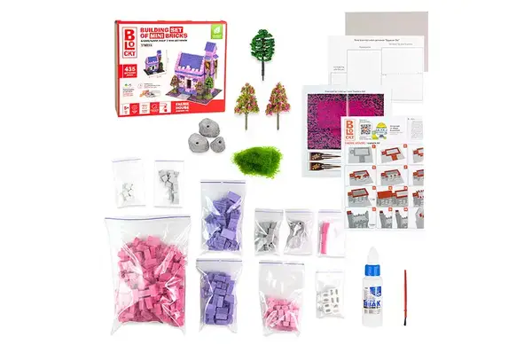 Будівельний набір для творчості з міні-цеглинок BLOCKY "Будинок Феї" 31020 STRATEG купити недорого в Україні, фото 2