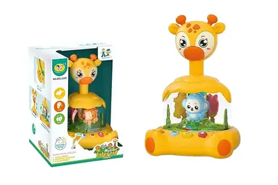Дзиґа 855-224D "Жираф" на батарейках, в коробці р.19,8x19x26 см YG Toys купити