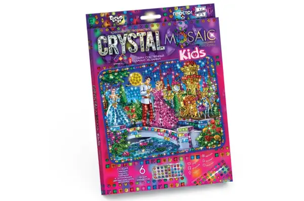 Набір для творчості CRMk-01-01,02,03,04...10 "CRYSTAL MOSAIC KIDS" DANKO купити недорого в Україні, фото 11