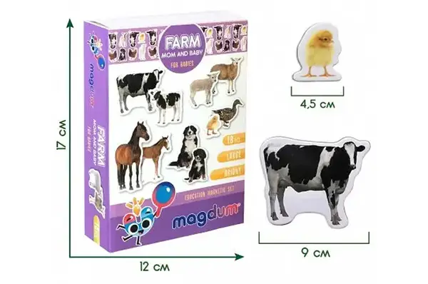 Набір магнітів ML4031-08 "Ферма Мама та малюк" купити недорого в Україні, фото 2
