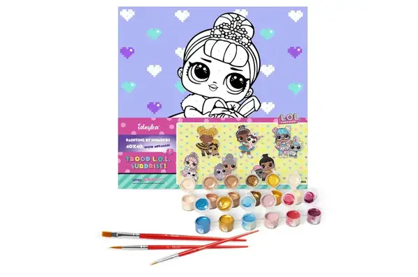 Набір для розпису по номерах 40x40 см KHO6289 "L.O.L. TroopSurprise Crystal Queen With Crystal Bunny" Ideyka купити недорого в Україні, фото 2