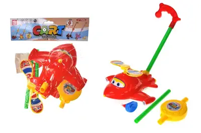 Каталка 9921A "Літачок" з музикою і світлом, в кульку р.35*26*15 см YG Toys купити