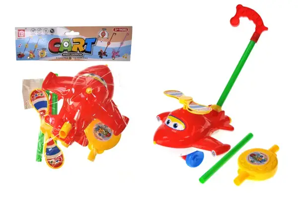 Каталка 9921A "Літачок" з музикою і світлом, в кульку р.35*26*15 см YG Toys купити