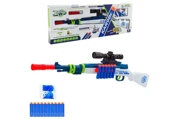 Автомат 502-4 стріляє поролоновими кулями коробка 70,5*5,8*26 см купити