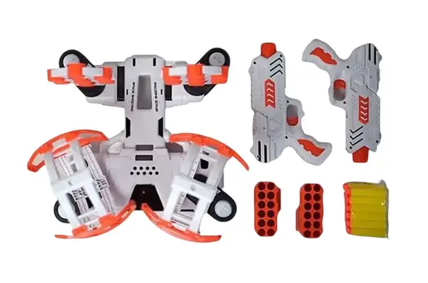 Тир ігровий набір, 2 бластери, 24 поролонових патони, короб. 70*58см В3229 купити недорого в Україні, фото 2