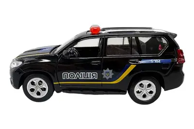 Машина KM260416P "TOYOTA PRADO ПОЛІЦІЯ" чорна TECHNODRIVE купити