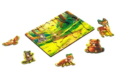 Сортер-вкладиш Puz-88759 "Лісові тварини" PuzzleOk купити