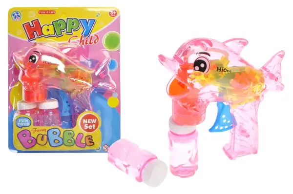 Пістолет з мильними бульбашками "Дельфінчик" механічний на блістері 3333B р.19,5*15,5*6,5см купити