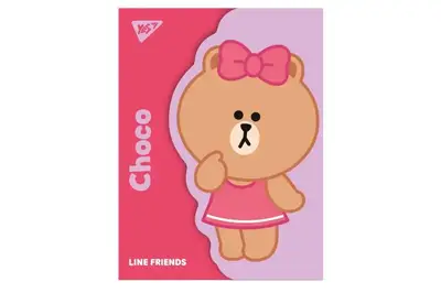 Папка-органайзер YES А4 з фігурним клапаном на липучці "Line Friends. Choco" купити