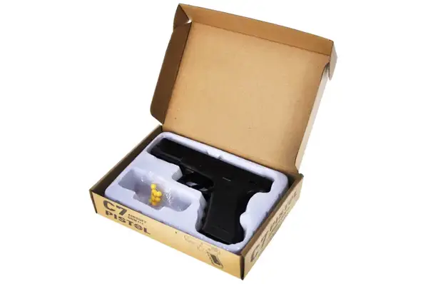 Пістолет C7 металевий, кульки, у коробці р. 18,7x13x4,2 см купити недорого в Україні, фото 3