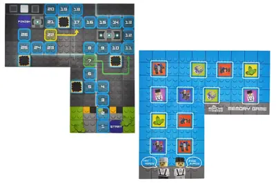 Конструктор блочний QB300-102 "Block&Steps: Бої Роботів" + ходилка і меморі гра 3в1, 44дет. qbee купити