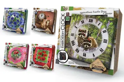 Комплект для творчості "Embroidery clock" EС-01-01,02,03,04,05 DANKO купити