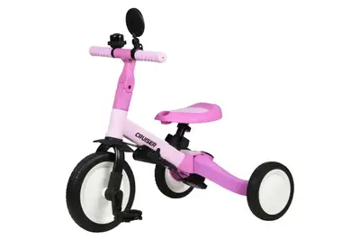 Біговел Tri-cycle 5in1 Cruiser Versa pink трансформер з дашком купити