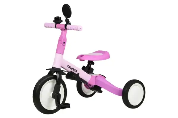 Біговел Tri-cycle 5in1 Cruiser Versa pink трансформер з дашком купити недорого в Україні, фото 2
