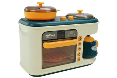 Кухня G775A батарейка, світло, звук, зеленого кольору, продукти, аксесуари, коробка р.34x17,5x26 см купити