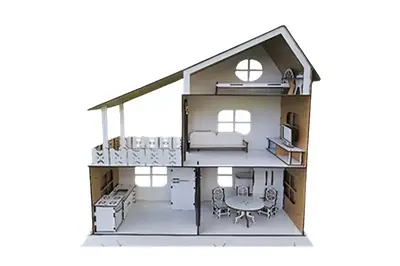 Будинок для ляльки АМ-1.12 Camelia house з меблями в коробці р.62x21x50см купити