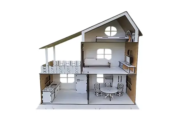 Будинок для ляльки АМ-1.12 Camelia house з меблями в коробці р.62x21x50см купити