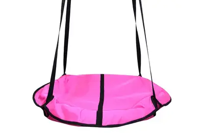 Гойдалка підвісна для дітей та дорослих, гніздо лелеки «Take&Ride Nest» Raspberry (малинова) купити