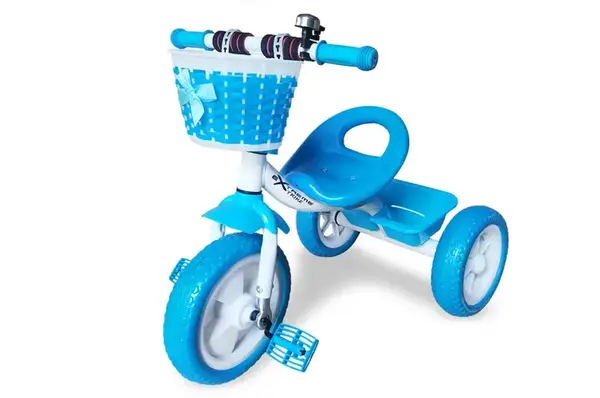 Триколісний велосипед TR2603 колеса 10'' та 8'', два кошика, дзвіночок, 4 кольори купити недорого в Україні, фото 2