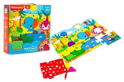 Пазли "Fisher Price. Maxi puzzle and wooden pieces" VT1100-01 VladiToys купити