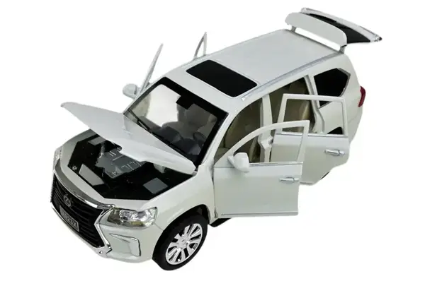 Машина металева AP7718 1:24,2 кольори, на батарейках, світло, звук, двері відкриваються, коробка 29x16x12,6 см АВТОПРОМ купити недорого в Україні, фото 4