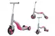 Самокат дитячий 3-х колісний 3 в 1 SC20111 сіро-рожевий, колеса PU 190 мм*108 мм, музика, світло купити