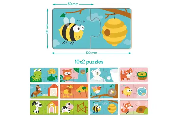 Пазли ДУО 300690 "Звірята та їх домівки" DoDo купити недорого в Україні, фото 2