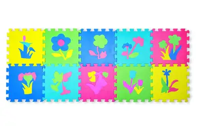 Пазли фомові EVA0633 (12шт) квіти, 10 деталей, 28,5 * 28,5 * 0,8 см у плівці купити