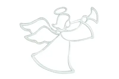 Новорічна іграшка Ангел (білий) 4х12х0.3 см купити