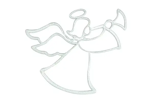 Новорічна іграшка Ангел (білий) 4х12х0.3 см купити