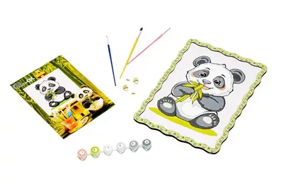 Картина по номерах Puz-22948 "Панда"дерев'яна, формат А4 PuzzleOk купити