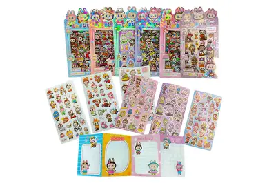 Наліпки вінілові 763326ML Лабубу 10,5*21см. 6 дизайнів Malevaro купити