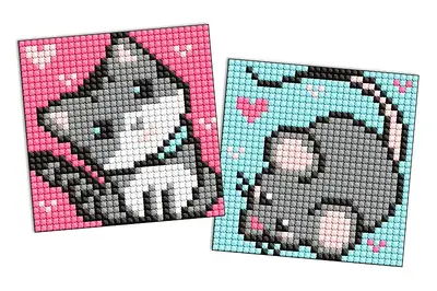 Набір з алмазною мозаїкою 9x9 см AMS1049 "Сірі друзі" на самоклеючій основі Ideyka купити