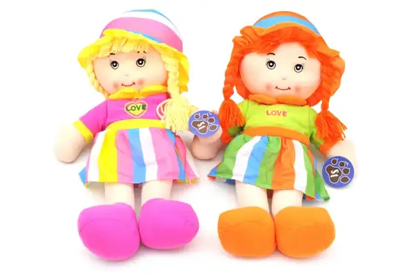 Лялька м"яка музична (рос), 2 види, в кульку DJ1822 р.45*17*11см. купити