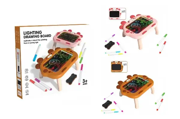 Дошка-стіл XDL588-27 для малювання жираф батарейка, світло з аксесуарами 2 кольори, кор.38*6*33 см купити
