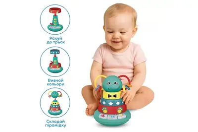 Інтерактивна іграшка, що розвиває, KIDDI SMART – СЛОНЕНЯ ГРАЙКО (українська, світло) купити