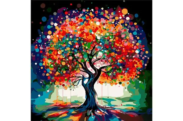 Проективна картина за номерами "Дерево змін" Strateg & Karpachoff 40х40 см Сюжет №4 купити недорого в Україні, фото 3