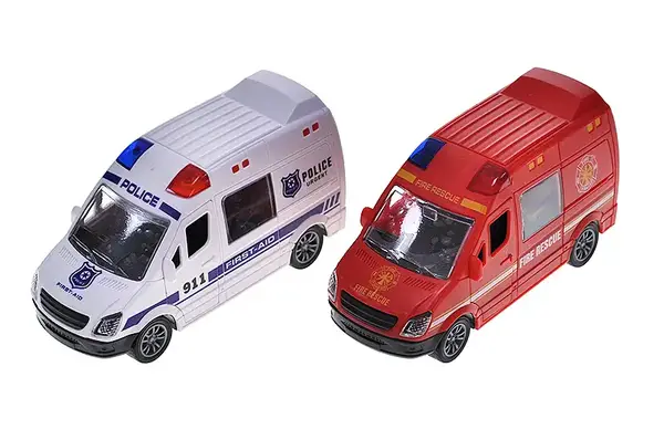 Автобус JW567-023 спецслужби інерційний, відкриваються двері 4 види 10 шт.в кор.32*28*30,3 см купити недорого в Україні, фото 3