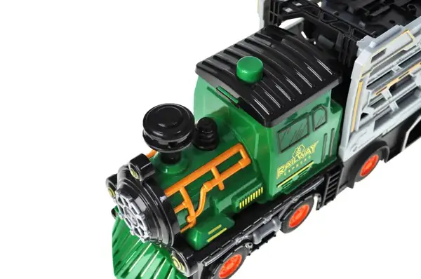Потяг інерційний 8907 з набором машинок, в коробці р.47,5x12x25,5 см YG Toys купити недорого в Україні, фото 6