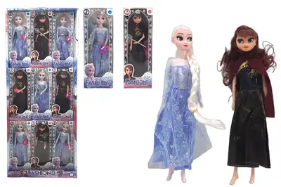 Лялька "FROZEN" 2 види, в дисплеї 18шт 1852A р.32*4,5*12см купити