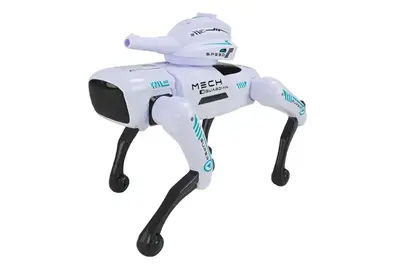 Інтерактивна собака QF660-2 на радіокеруванні,з акумулятором,USB,з музикою,світлом,ходить,танцює,коробка 38x20x22см купити